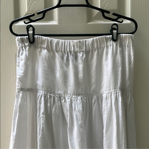 Vintage Miss Bennington Tiered White Skirt similar to Doen Sebastiene M/L - Picture 3 of 8